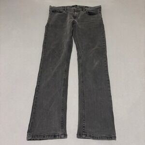 RVCA Daggers Mens Slim Fit Jeans Size 33 Faded Black Denim Pants  Grunge